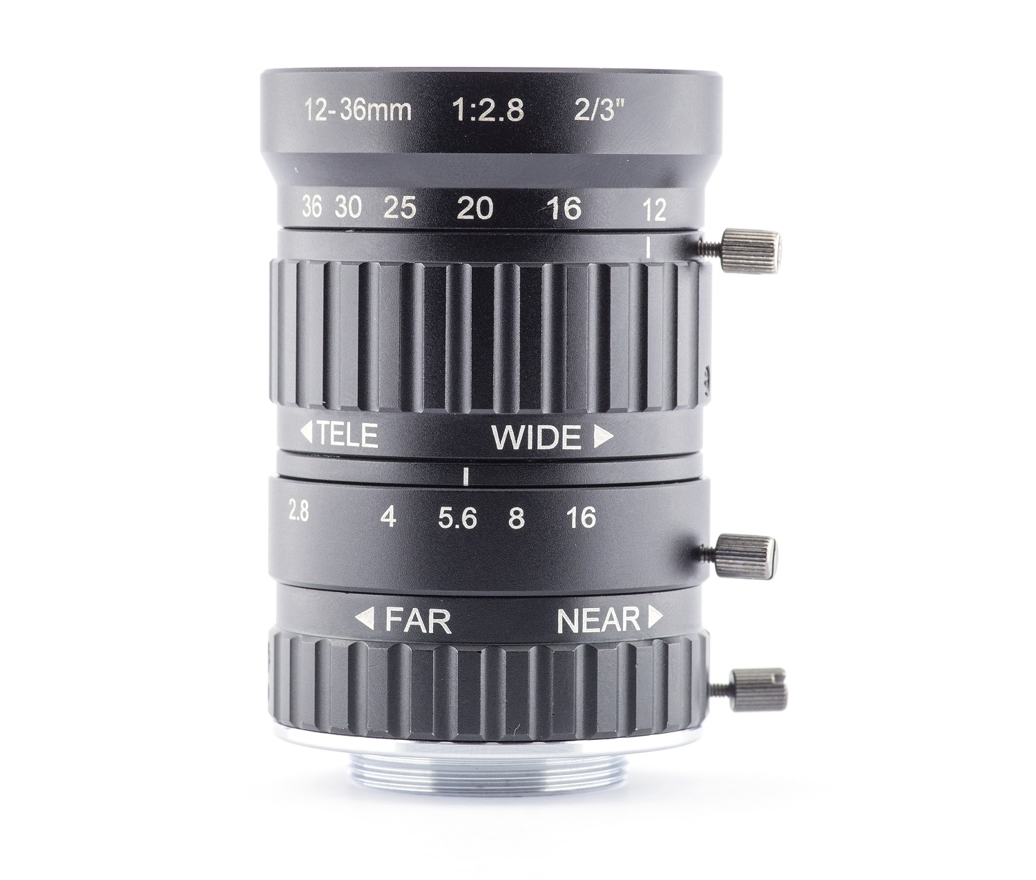 12-36mm low distortion C-mount zoom lens