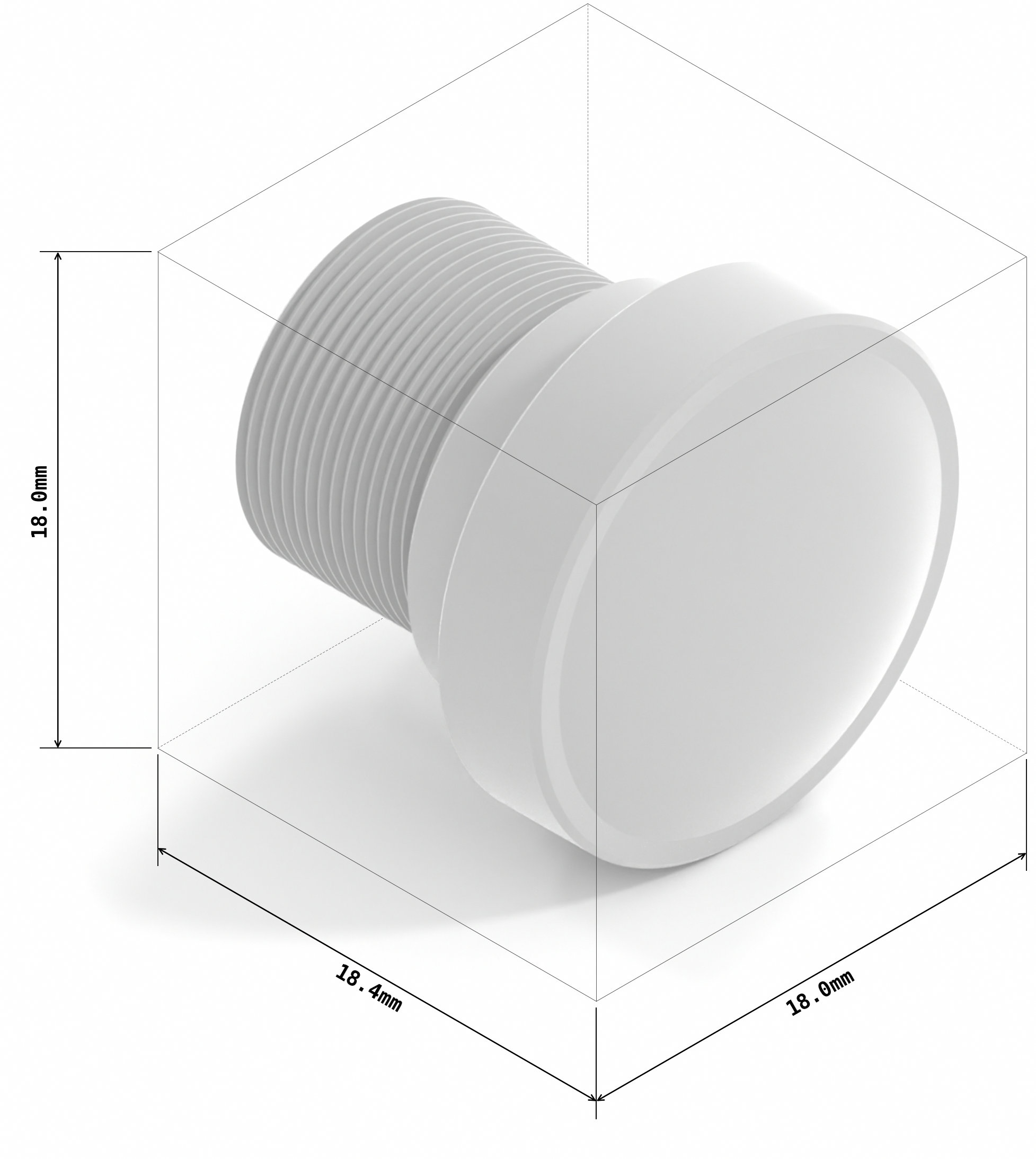2.78mm low distortion M12 lens (IR-Cut Filter)