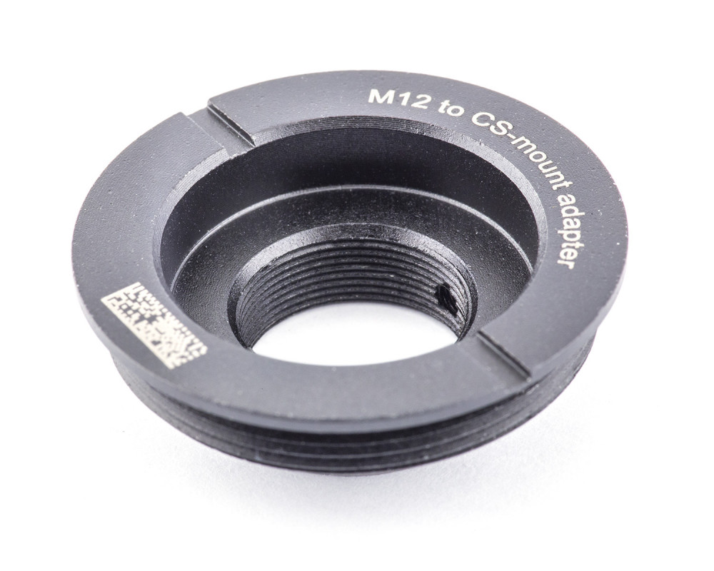 M12 lens adapter for CS-mount cameras
