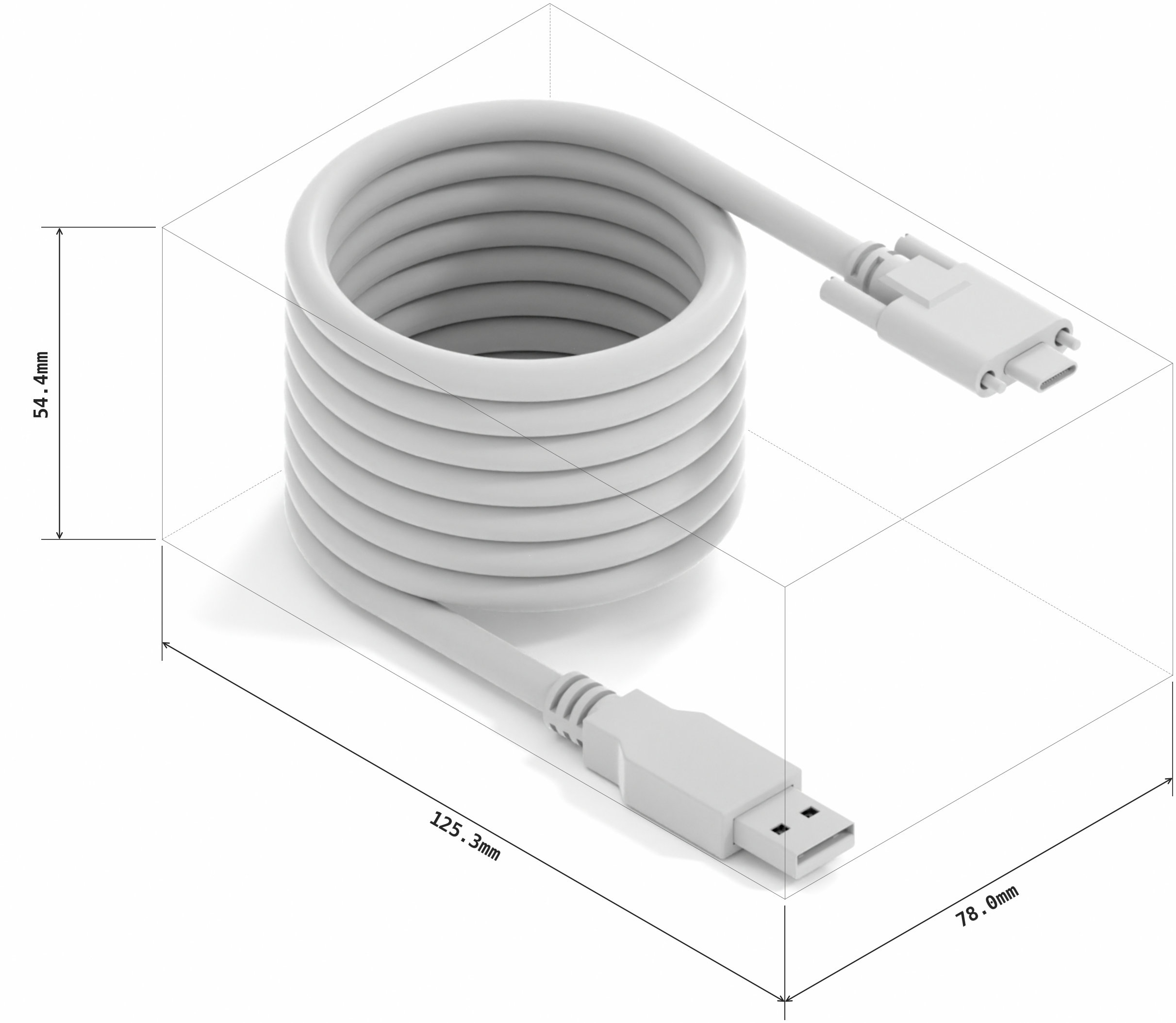 USB Cable (with lock screws, USB3.0)