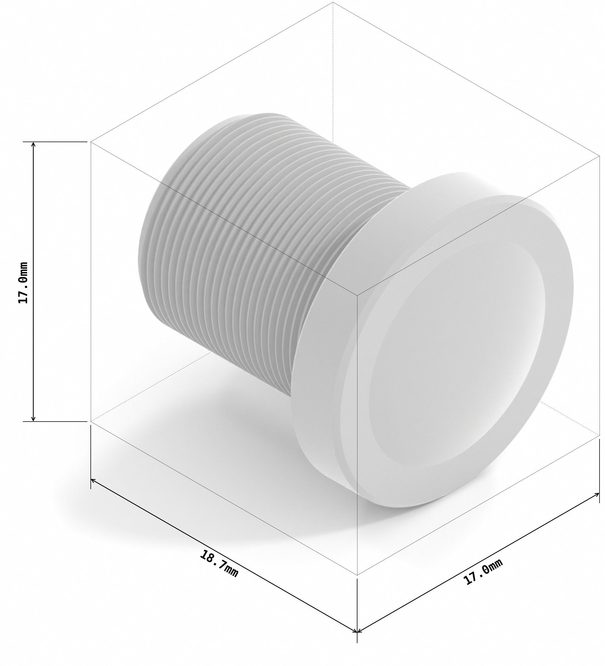 2.1mm M12-mount lens (IR-Cut Filter)