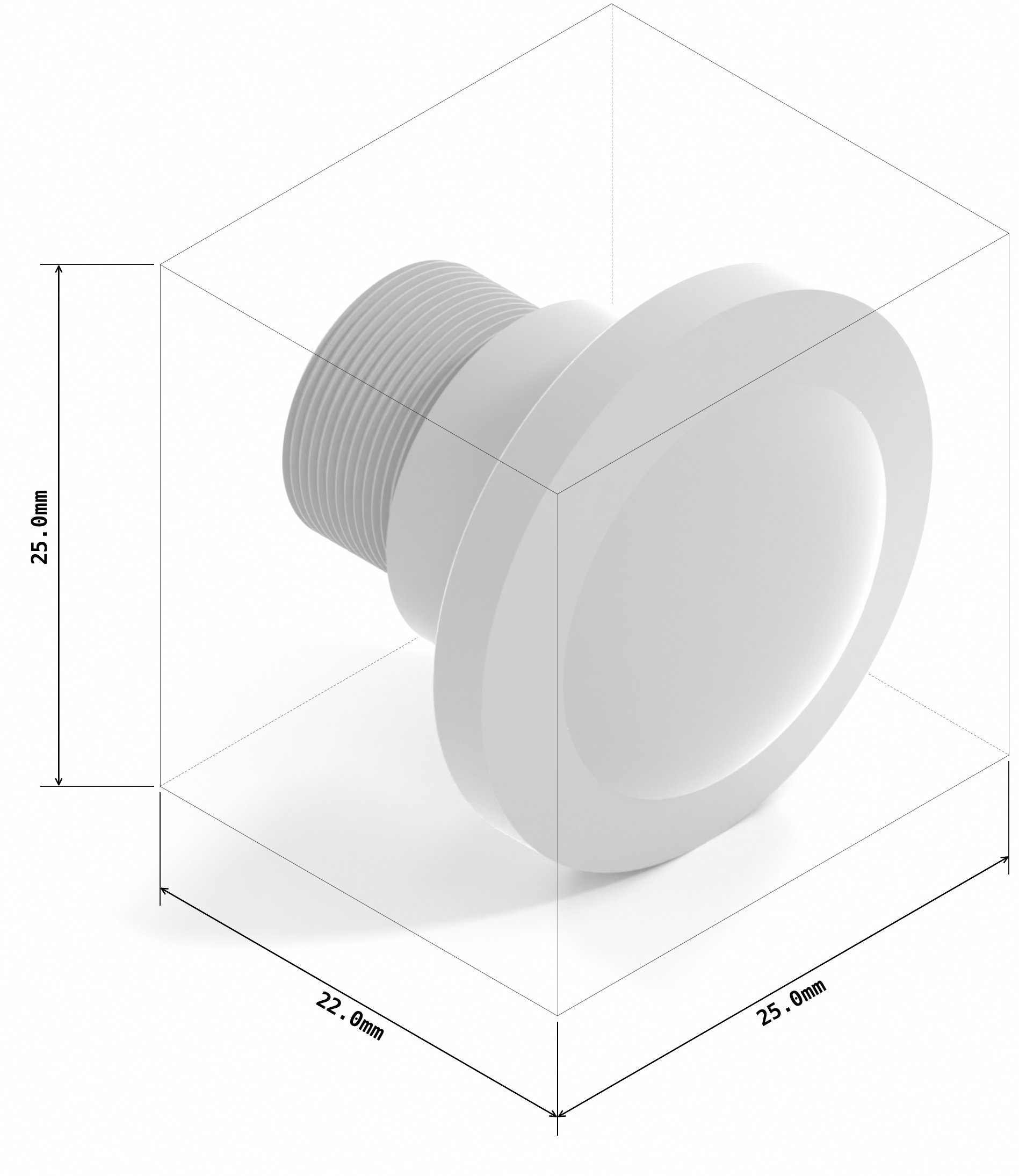 1.15mm M12-mount lens (IR-Cut Filter)