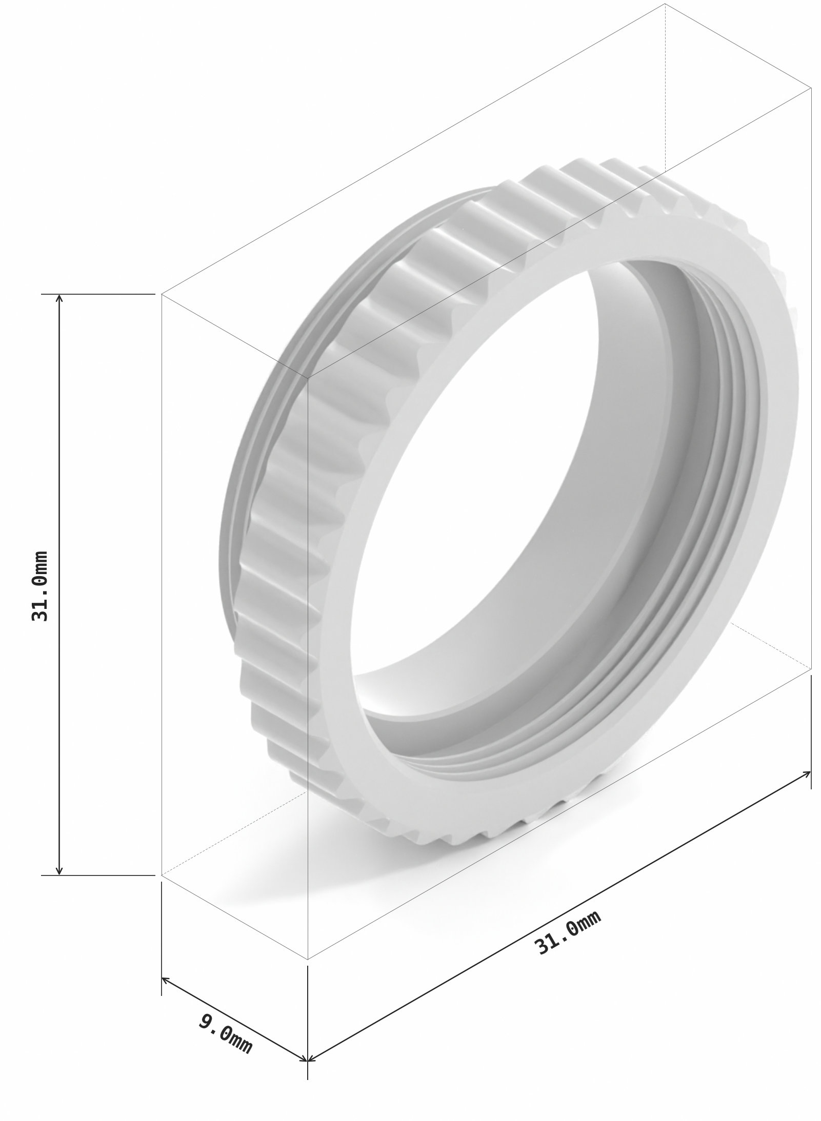 5mm C-mount spacer ring for CS-mount cameras