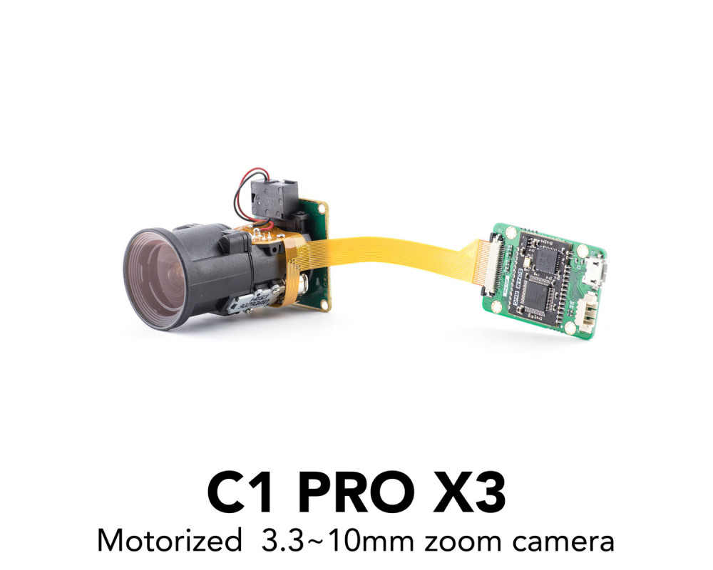 C1 PRO camera with 3x motorized zoom lens and controller