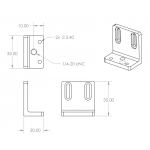 Right angle bracket for C2 camera kit